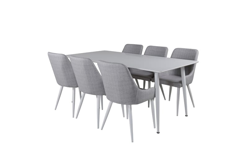 Polar Matgrupp 180 cm Rektangulär med 6 Plaza stolar - Grå - Products - Möbler - Bord & matgrupp - Matgrupp
