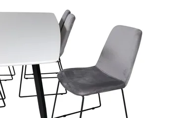 Polar Matgrupp 240 cm Rektangulär med 6 Muce stolar - Svart - Products - Möbler - Bord & matgrupp - Matgrupp