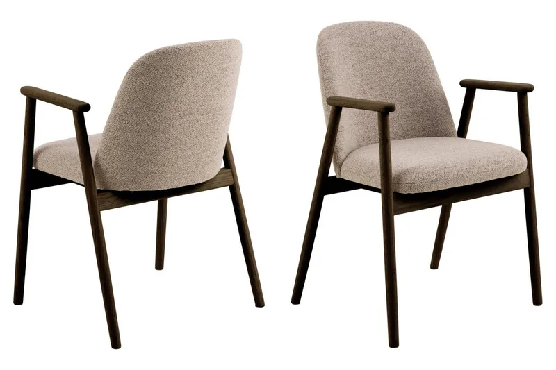 Richeto Matbord Rökt Ek 240 cm med 6 Reciclar Matstolar - Rökt ek/ Greige - Products - Möbler - Bord & matgrupp - Matgrupp