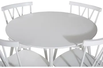 Ridones Matgrupp 100 cm Rund inkl 4 Ypas Stolar - Vit/Grå - Products - Möbler - Bord & matgrupp - Matgrupp