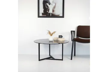 Sabani Soffbord 75 cm Runt X-formade Ben - Grå - Products - Möbler - Bord & matgrupp - Soffbord