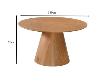 Siena Matbord Runt 130cm Fanér - Ek - Products - Möbler - Bord & matgrupp - Matbord & köksbord