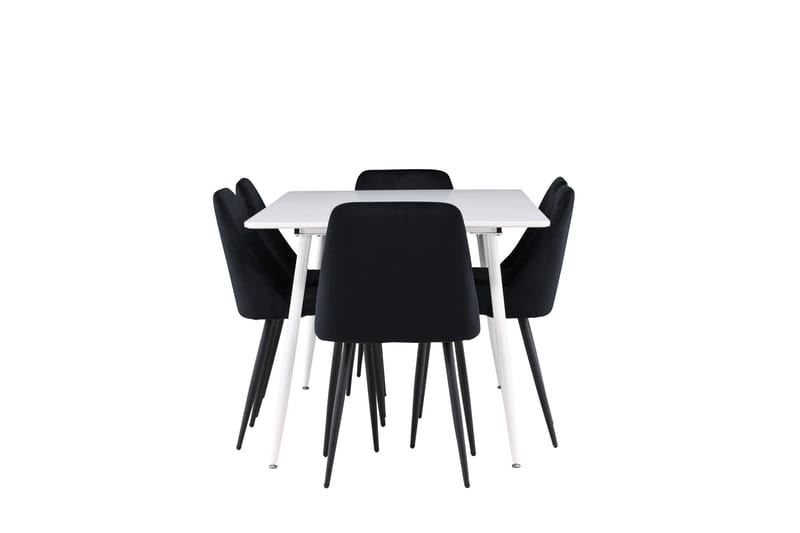 Silar Matgrupp 180 cm Rektangulär med 6 Night stolar - Vit/Svart - Products - Möbler - Bord & matgrupp - Matgrupp