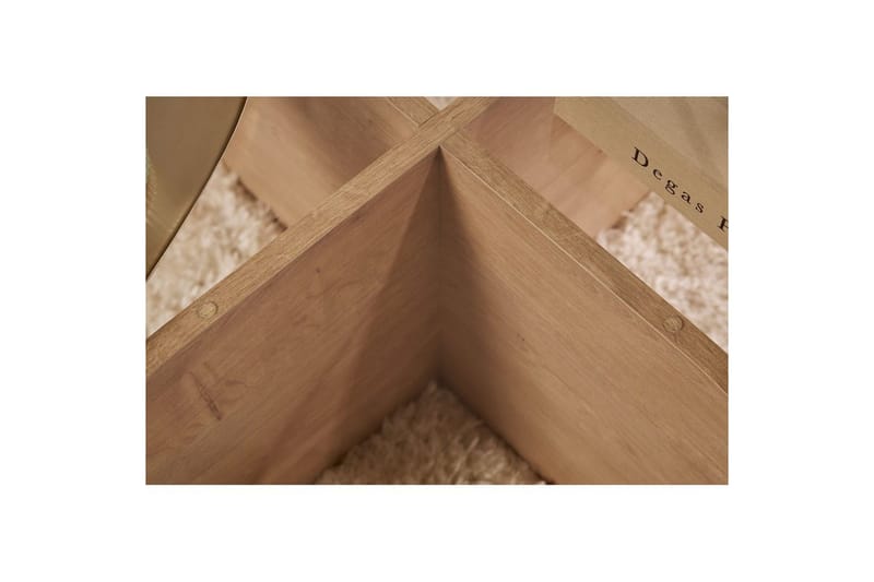 Soffbord Aeris 75 cm med Glasskiva - Safir Ek / Transparent - Products - Möbler - Bord & matgrupp - Soffbord