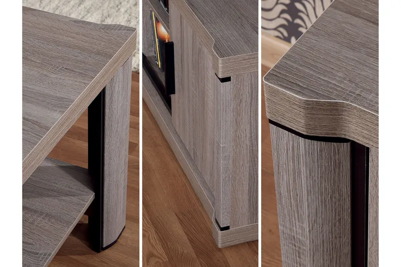 Chezum Soffbord 120 cm med Förvaring Hylla - Tryffel/Beige/Grå - Products - Möbler - Bord & matgrupp - Soffbord - Soffbord med förvaring