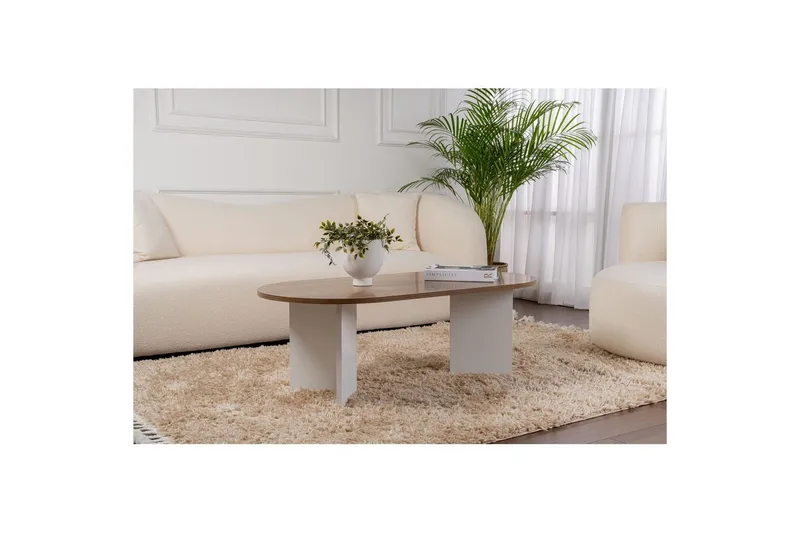 Soffbord Hasina Valnöt Vit - Valnöt Vit - Products - Möbler - Bord & matgrupp - Soffbord