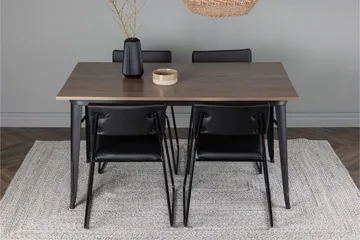 Tempe Matgrupp 140 cm Rektangulär med 4 Kenth Stolar - Svart - Products - Möbler - Bord & matgrupp - Matgrupp