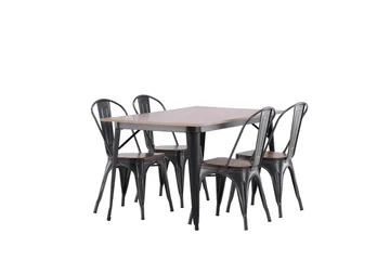 Tempe Matgrupp 140 cm Rektangulär med 4 Tempe stolar - Valnöt - Products - Möbler - Bord & matgrupp - Matgrupp