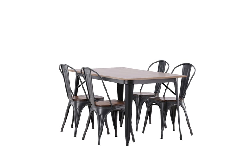 Tempe Matgrupp 140 cm Rektangulär med 4 Tempe stolar - Valnöt - Products - Möbler - Bord & matgrupp - Matgrupp