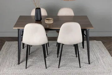 Tempe Matgrupp 140 cm Rektangulär med 4 Polar stolar - Beige - Products - Möbler - Bord & matgrupp - Matgrupp