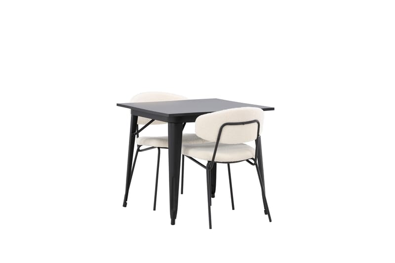 Tempe Matgrupp 80 cm Rektangulär med 2 Chico Stolar - Svart - Products - Möbler - Bord & matgrupp - Matgrupp