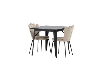 Tempe Matgrupp 80 cm Rektangulär med 2 Limhamn stolar - Beige - Products - Möbler - Bord & matgrupp - Matgrupp