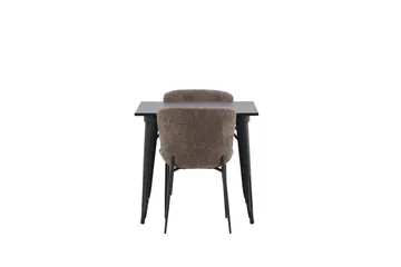 Tempe Matgrupp 80 cm Rektangulär med 2 Modesto stolar - Svart - Products - Möbler - Bord & matgrupp - Matgrupp