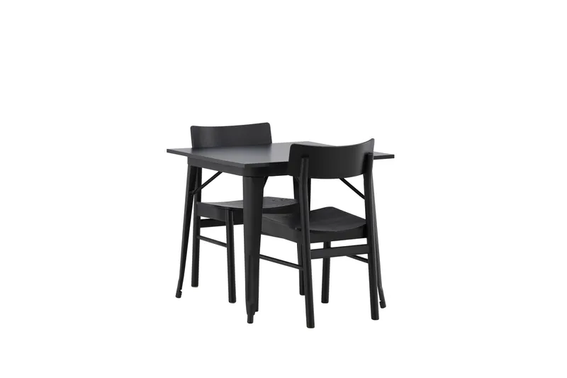Tempe Matgrupp 80 cm Rektangulär med 2 Montros stolar - Svart - Products - Möbler - Bord & matgrupp - Matgrupp