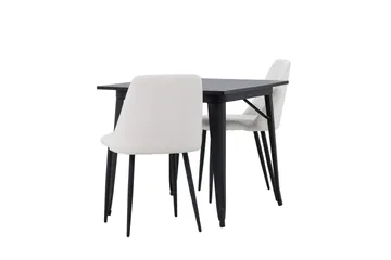 Tempe Matgrupp 80 cm Rektangulär med 2 Night stolar - Svart - Products - Möbler - Bord & matgrupp - Matgrupp
