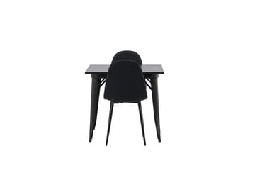 Tempe Matgrupp 80 cm Rektangulär med 2 Polar stolar - Svart - Products - Möbler - Bord & matgrupp - Matgrupp