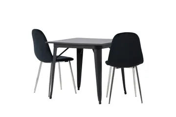Tempe Matgrupp 80 cm Rektangulär med 2 Polar stolar - Svart - Products - Möbler - Bord & matgrupp - Matgrupp