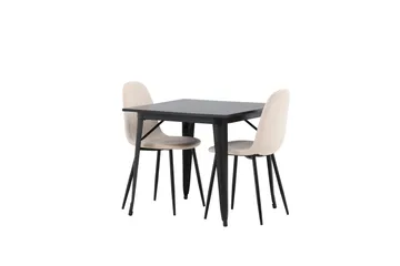 Tempe Matgrupp 80 cm Rektangulär med 2 Polar stolar - Beige - Products - Möbler - Bord & matgrupp - Matgrupp