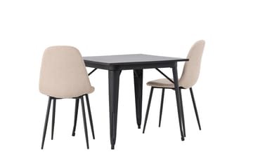 Tempe Matgrupp 80 cm Rektangulär med 2 Polar stolar - Beige - Products - Möbler - Bord & matgrupp - Matgrupp