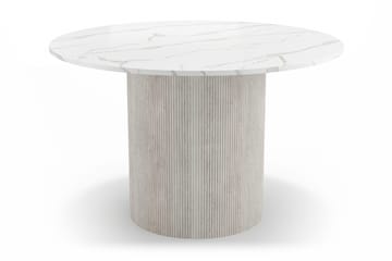 Uppveda Matbord 120 cm Rund med 4 Sawako Stolar - Vit - Products - Möbler - Bord & matgrupp - Matgrupp