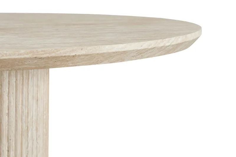 Uppveda Matbord Runt 120 cm Travertin utseende - Beige - Products - Möbler - Bord & matgrupp - Matbord & köksbord