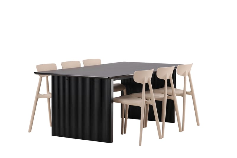 Vail Matgrupp 200 cm Rektangulär med 6 Ursholmen stolar - Beige - Products - Möbler - Bord & matgrupp - Matgrupp