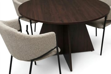Vera Matgrupp runt 110 cm Rökt Ek med 4 Filip Matstolar - Rökt ek - Products - Möbler - Bord & matgrupp - Matgrupp