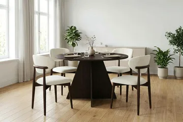Vera Runt Matbord ø110 cm Fanér - Rökt ek - Products - Möbler - Bord & matgrupp - Matbord & köksbord