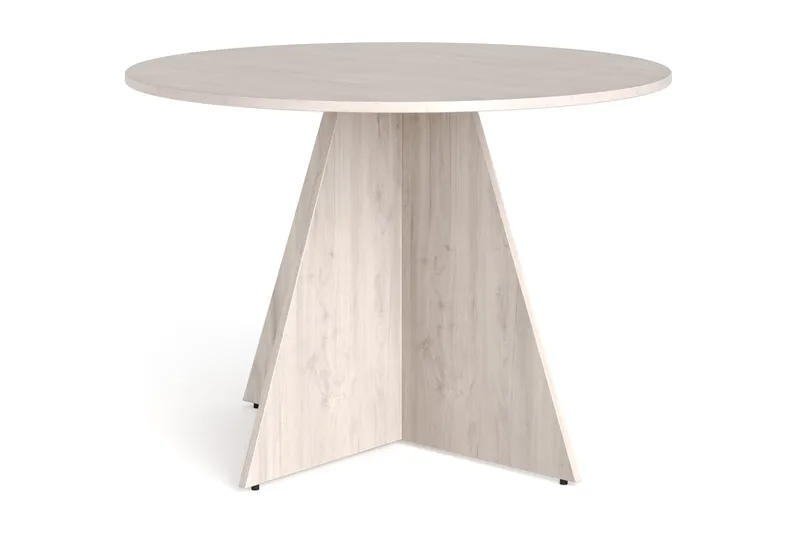 Vera Runt Matbord ø110 cm Fanér, Vitlaserad