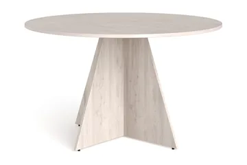 Vera Runt Matbord ø130 cm Fanér, Vitlaserad