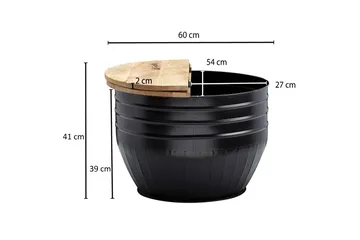 Willowdale Soffbord 60x41 cm Runt - Brun/Svart - Products - Möbler - Bord & matgrupp - Soffbord