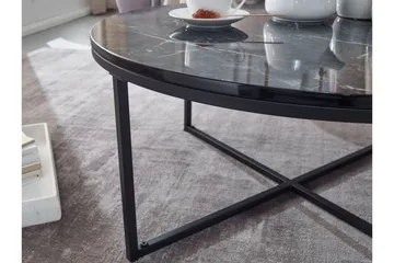 Willowdale Soffbord 80 cm Runt - Svart/Grå - Products - Möbler - Bord & matgrupp - Soffbord