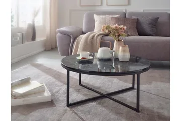 Willowdale Soffbord 80 cm Runt - Svart/Grå - Products - Möbler - Bord & matgrupp - Soffbord