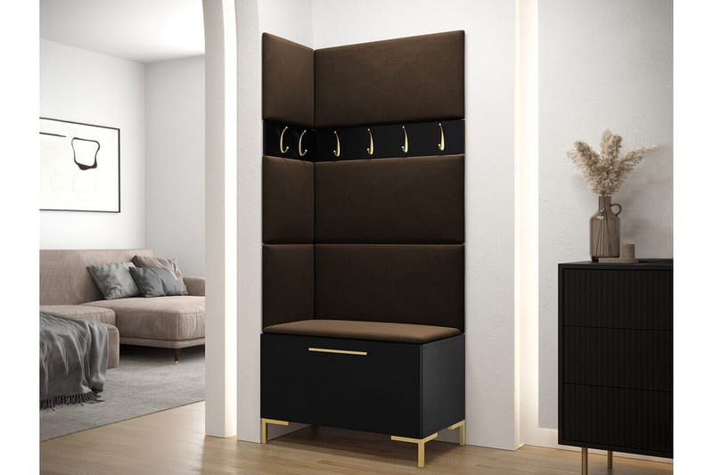 Dunvegan Hallmöbelset 84x46 cm - Svart - Products - Möbler - Hallmöbler - Möbelset för hall & entre