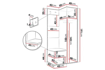 Farosa Hallmöbelset - Beige - Products - Möbler - Hallmöbler - Möbelset för hall & entre