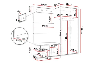Farosa Hallmöbelset - Vit - Products - Möbler - Hallmöbler - Möbelset för hall & entre