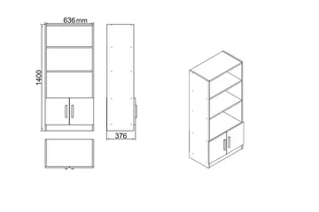 Benich Möbelset Kontor - Teak/Antracit - Products - Möbler - Kontorsmöbler - Möbelset för kontor