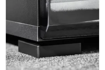 Apryl Modern TV Mediamöbel med Vitrinskåp och LED-belysning - Svart / Trä / Glas - Products - Möbler - TV- & Mediamöbler - TV-möbelset