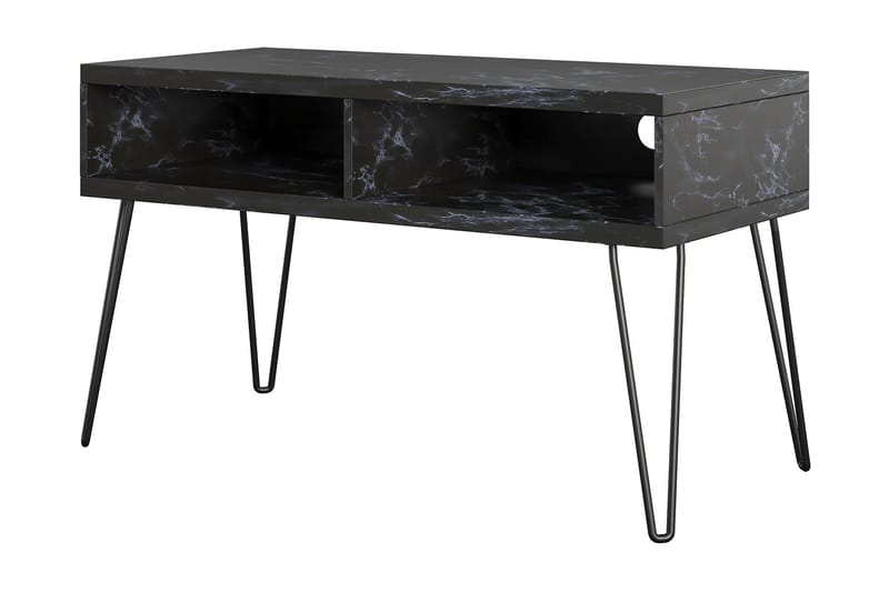 Athena Tv-bänk 107x50 cm Svart/Marmormönster - Novogratz - Products - Möbler - TV- & Mediamöbler - TV bänk & mediabänk