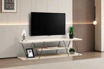 Canaz Tv-bänk 120 cm - Svart/Marmor - Products - Möbler - TV- & Mediamöbler - TV bänk & mediabänk