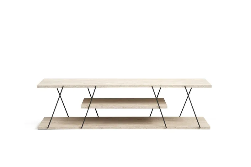 Canaz Tv-bänk 120 cm - Svart/Marmor - Products - Möbler - TV- & Mediamöbler - TV bänk & mediabänk