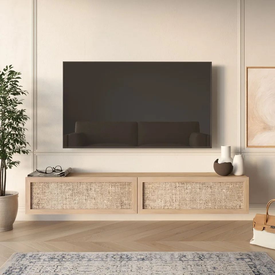 Canto TV-bänk 180x29,6x29,8 cm - Ek - Products - Möbler - TV- & Mediamöbler - TV bänk & mediabänk