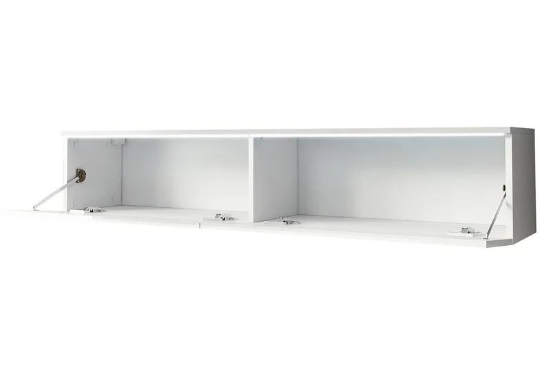 Cuguen Tv-skåp 140 cm Vit LED - Vit/Natur - Products - Möbler - TV- & Mediamöbler - TV-skåp