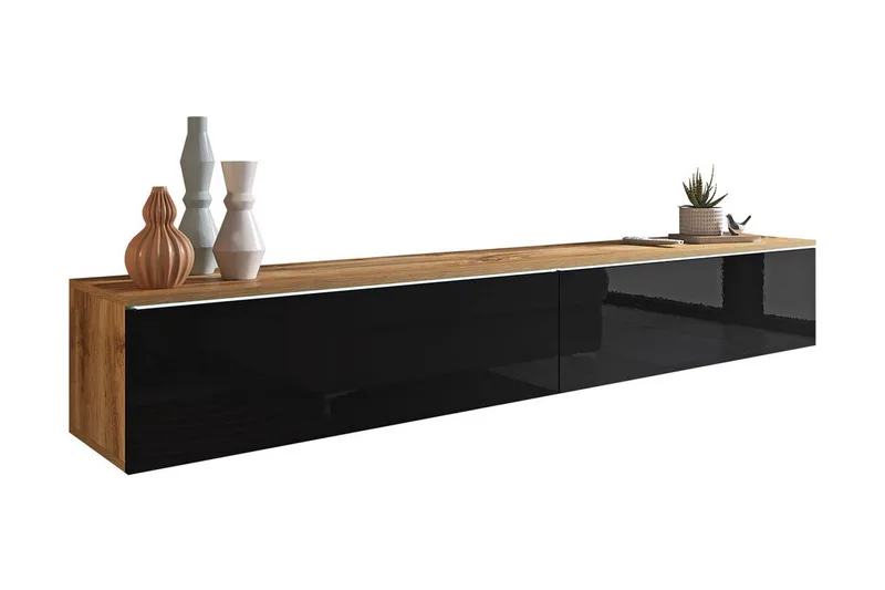 Cuguen Tv-skåp 180 cm, Natur/Svart