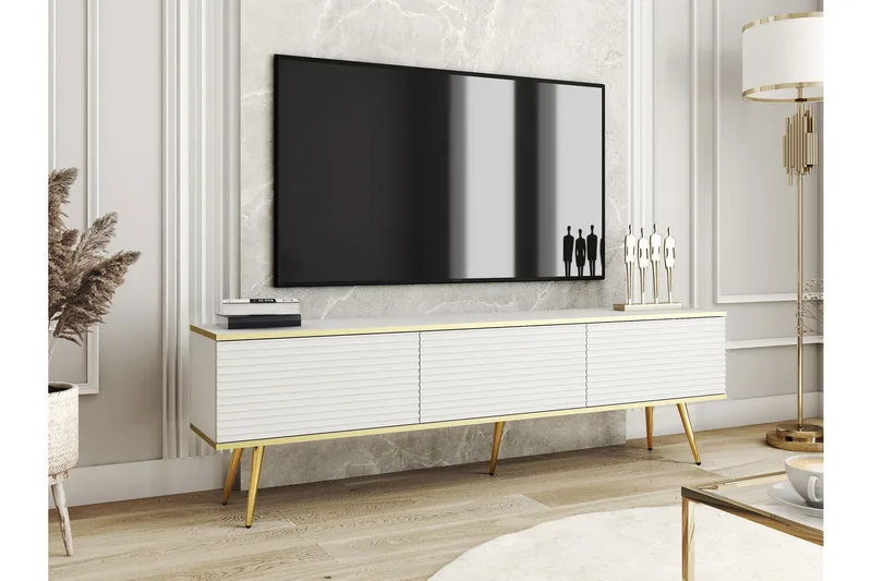 Edson Tv-bänk 175 cm - Vit - Products - Möbler - TV- & Mediamöbler - TV bänk & mediabänk