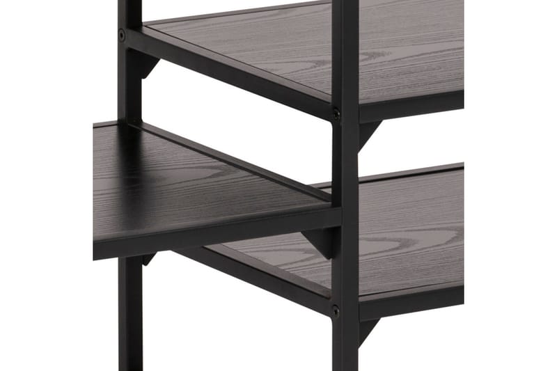 Hasslevik Tv-bänk 120 cm 3 Hyllor - Svart/Matt Svart - Products - Möbler - TV- & Mediamöbler - TV bänk & mediabänk