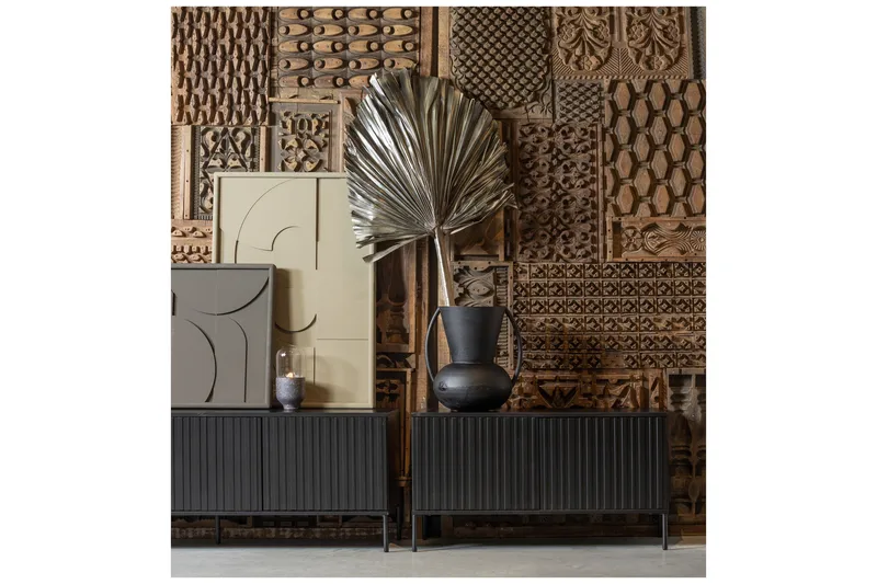 Hemlinge TV-bänk 100 cm - Svart - Products - Möbler - TV- & Mediamöbler - TV bänk & mediabänk