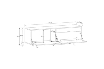 Lowboard Alberto 150x38x50 cm, Ek - 150x38x50 cm, Ek - Products - Möbler - TV- & Mediamöbler - TV bänk & mediabänk