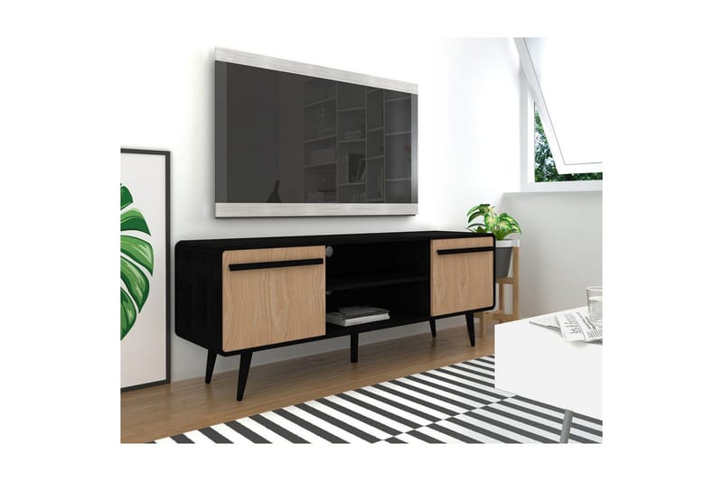 Lowboard Chantal Natur - Natur - Products - Möbler - TV- & Mediamöbler - TV bänk & mediabänk