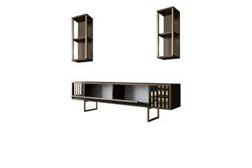 Masatomo Tv-bänk 180 cm - Valnöt/Svart - Products - Möbler - TV- & Mediamöbler - TV bänk & mediabänk